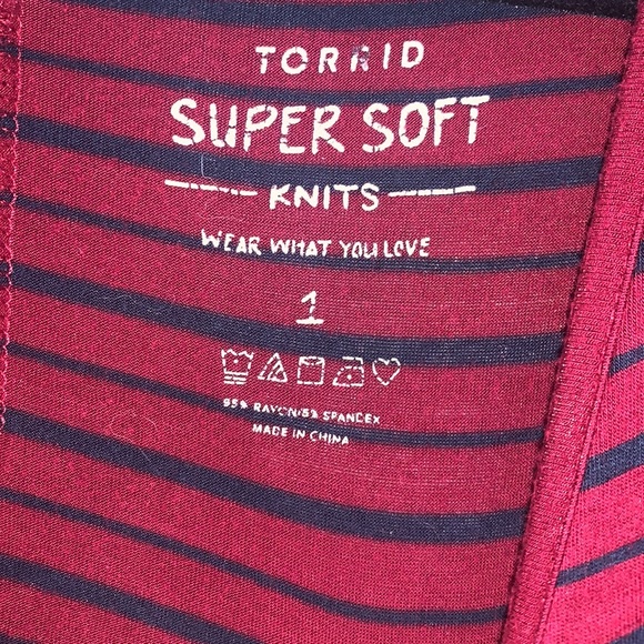 Torrid striped tunic shirt - Picture 4 of 5